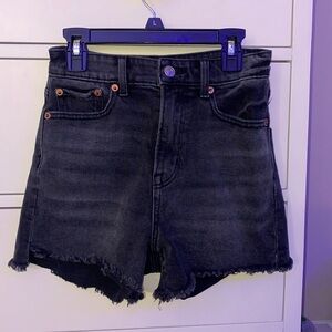 American Eagle Black high waisted jean shorts, 000